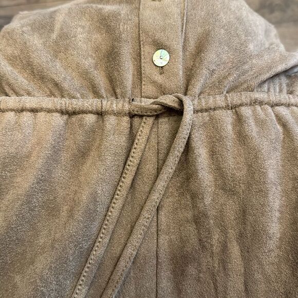 Versona Brown beige Sueded fabric  Pantsuit size 2 - Picture 4 of 7